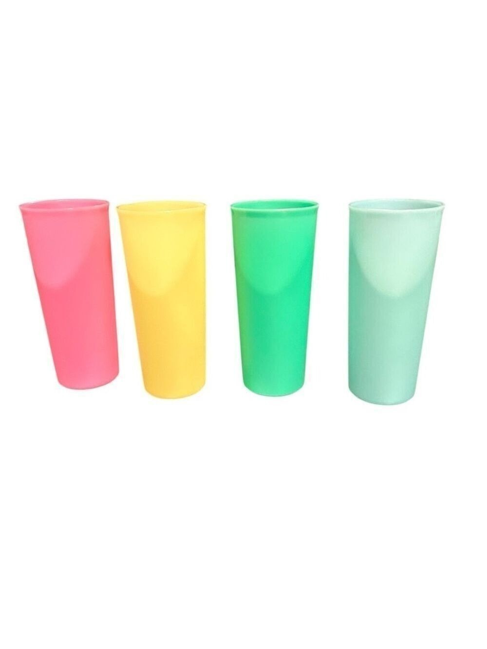 Set of Four 6.5” Vintage Tupperware Tumblers